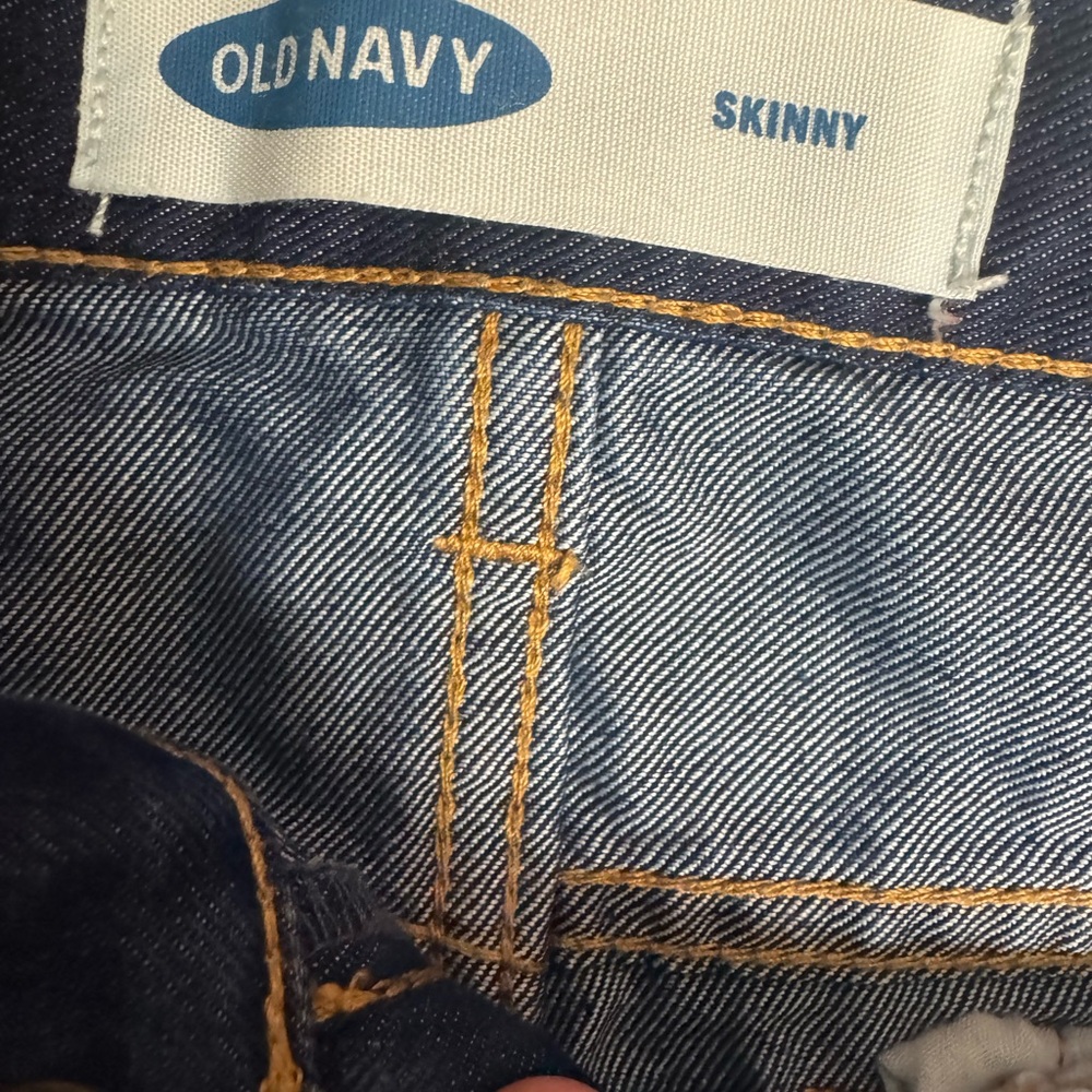 Lot of 2 Old Navy Boys Sz. 8 Dark Blue Skinny Jeans - Picture 3 of 4